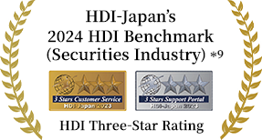 HDI-Japan’s 2024 HDI Benchmark (Securities Industry) HDI Three-star Rating