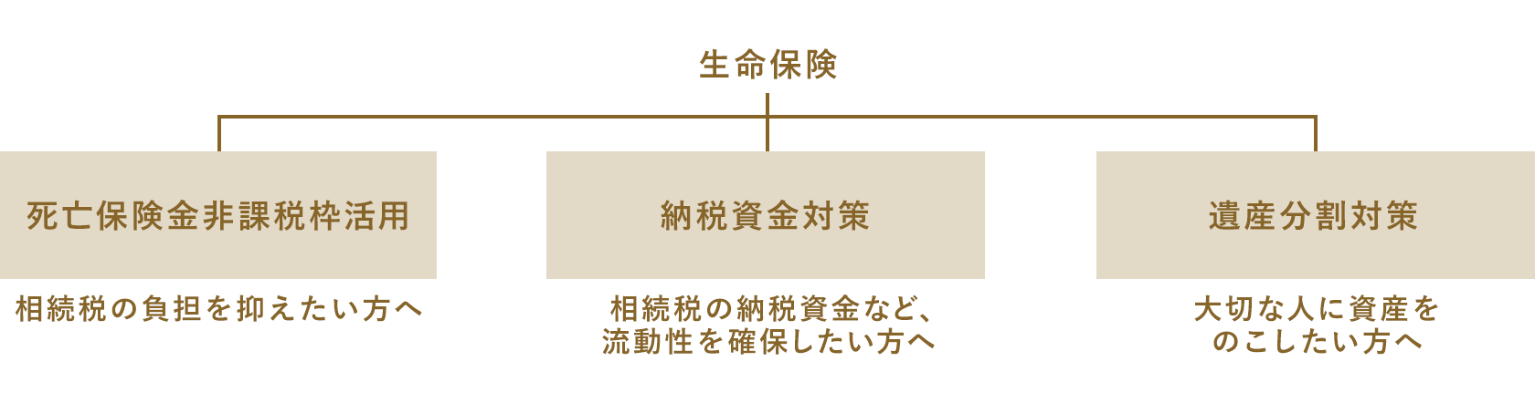 相続税の軽減対策　納税資金対策　遺産分割対策