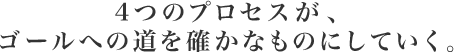 4つのプロセスが、ゴールへの道を確かなものにしていく。